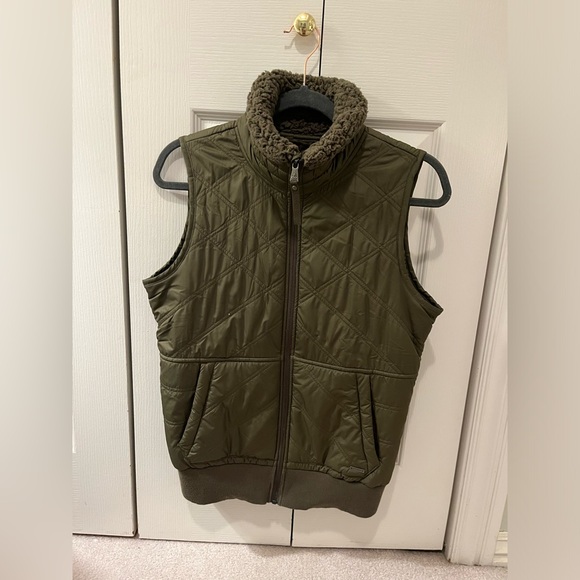 Prana Esla Quilted Fleece Vest green size small - Picture 2 of 5